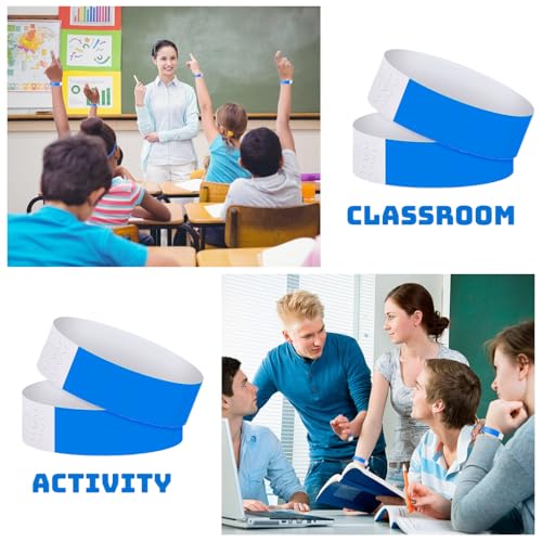 HASTHIP® 300 Pack Paper Wristbands Arm Bands for Events Neon Wrist Bands, Lightweight Colored Wristbands Concert Party Wristbands Party Waterproof Hand Bands, Blue 3 PCS HASTHIP® 300 Pack Paper Wristbands Arm Bands for Events Neon Wrist Bands, Lightweight Colored Wristbands Concert Party Wristbands Party Waterproof Hand Bands, Blue 3 PCS